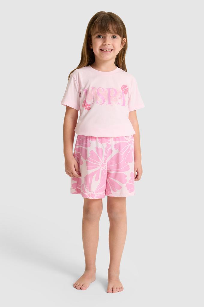 Kız Çocuk Pembe Pijama Takımı