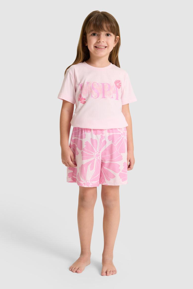 Kız Çocuk Pembe Pijama Takımı