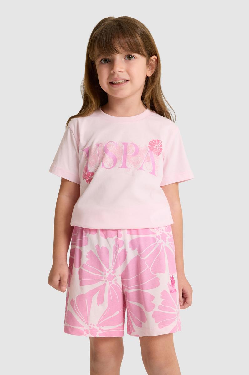 Kız Çocuk Pembe Pijama Takımı