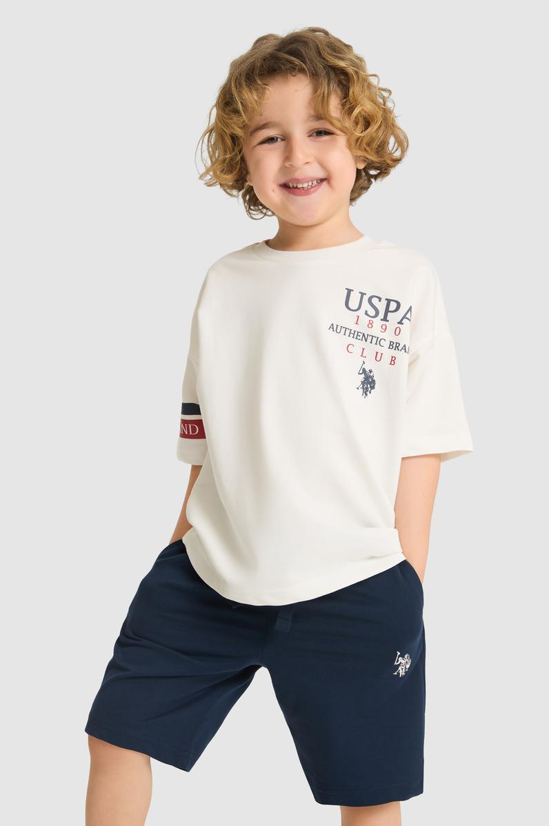 Erkek Çocuk Beyaz Pijama Takımı