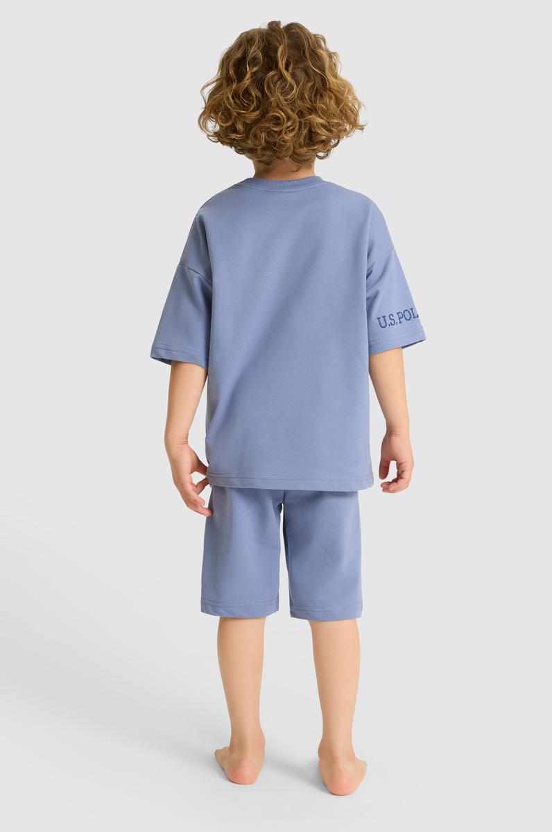 Erkek Çocuk İndigo Pijama Takımı