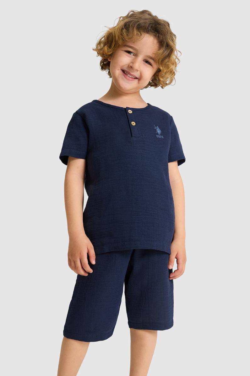 Erkek Çocuk Lacivert Pijama Takımı