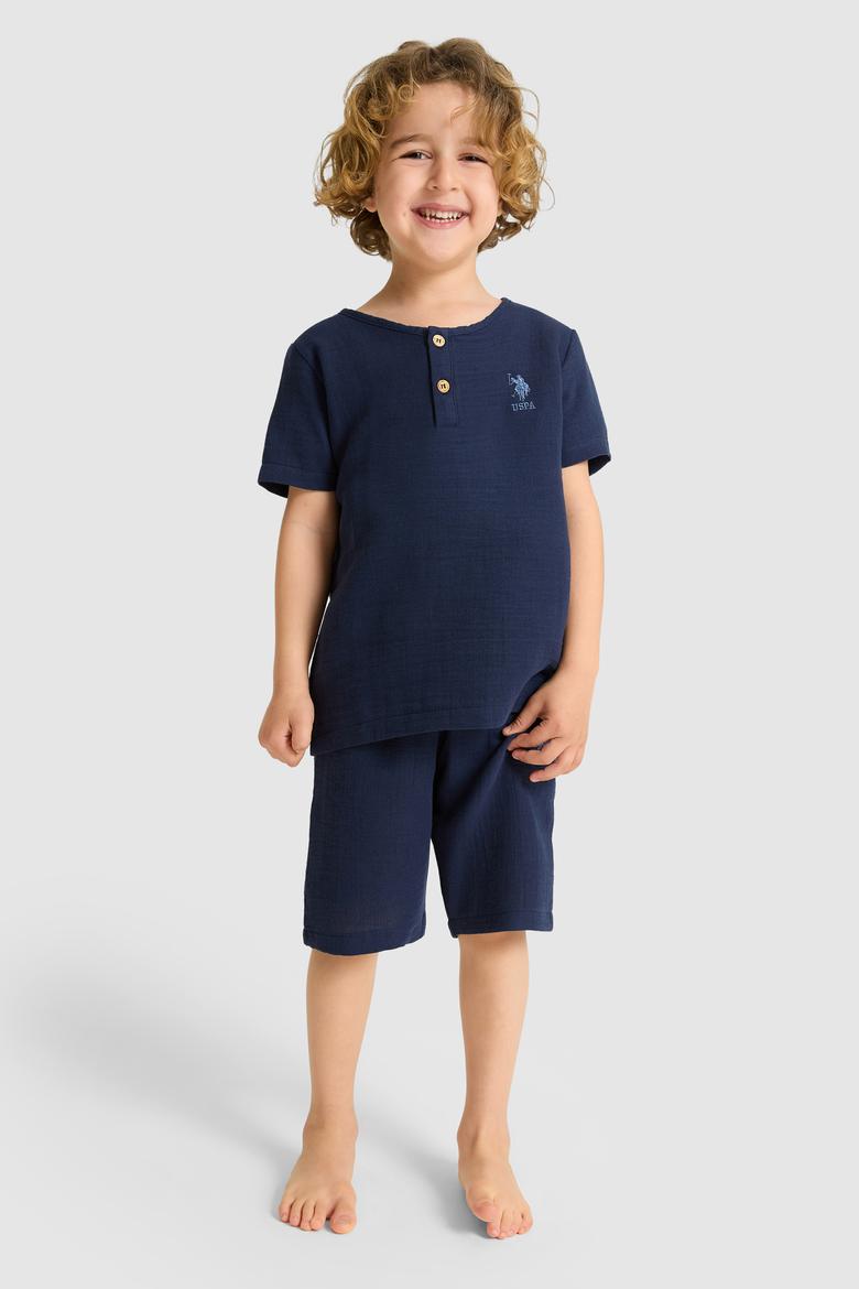 Erkek Çocuk Lacivert Pijama Takımı