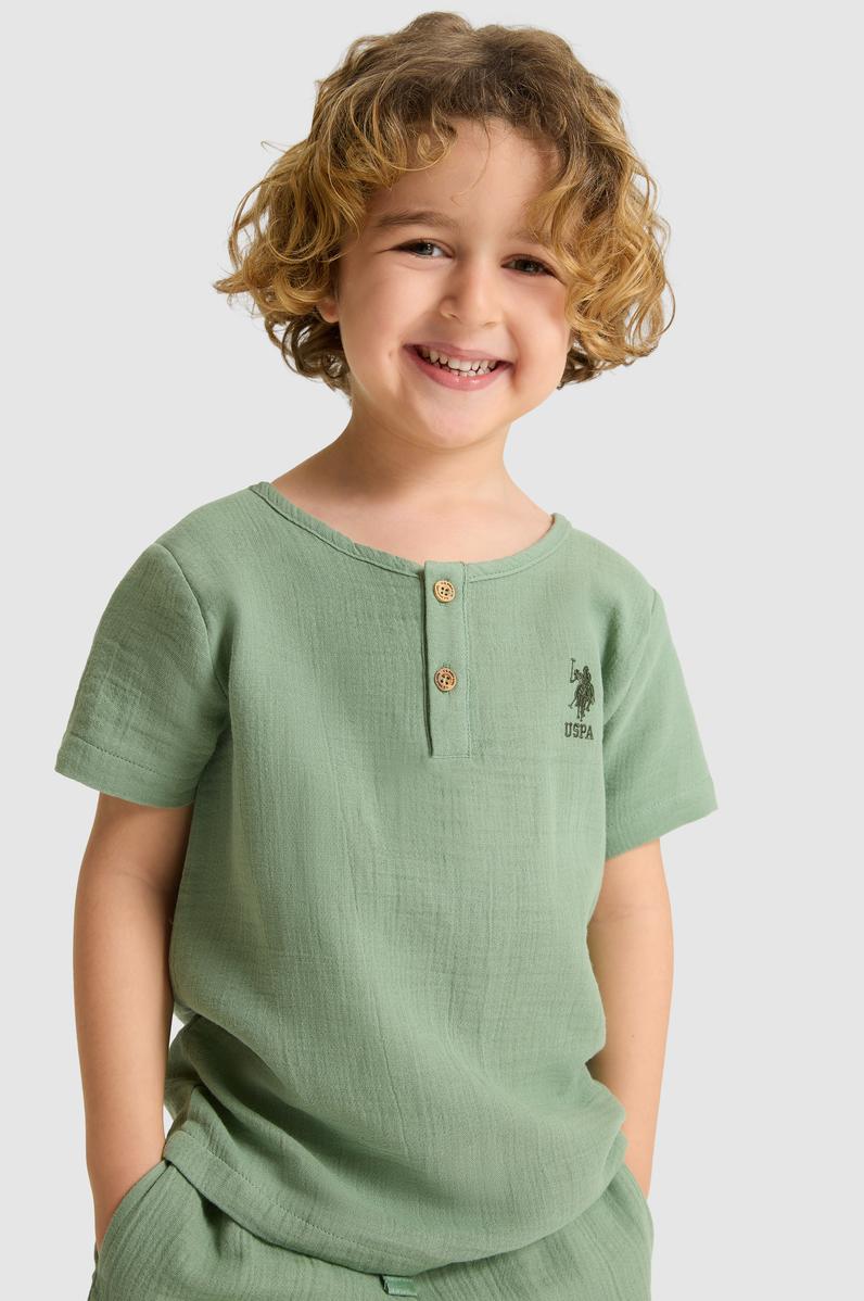 Erkek Çocuk Yeşil Pijama Takımı
