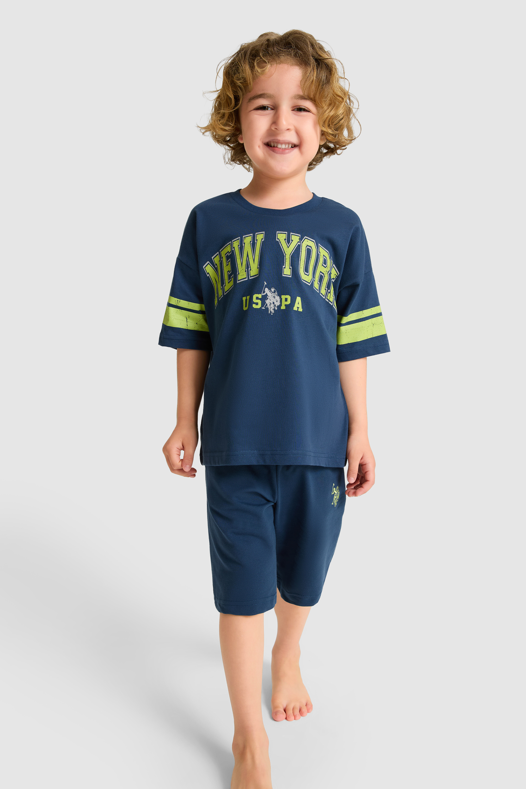 Erkek Çocuk Koyu İndigo Pijama Takımı