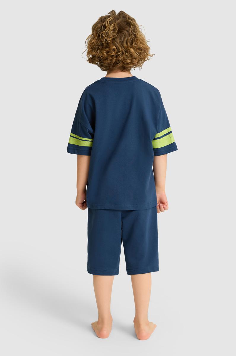Erkek Çocuk Koyu İndigo Pijama Takımı