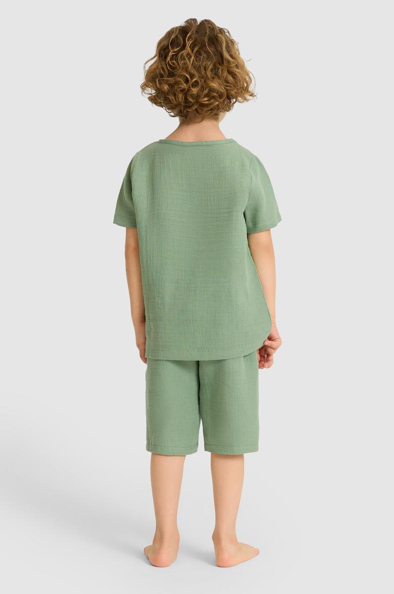 Erkek Çocuk Yeşil Pijama Takımı
