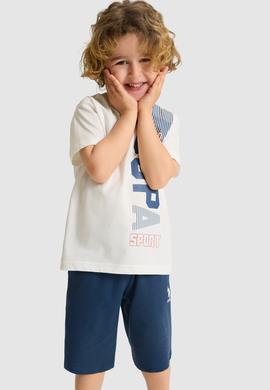 Erkek Çocuk Beyaz Pijama Takımı - 50327220001