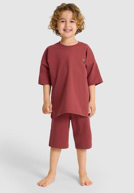 Erkek Çocuk Bordo Pijama Takımı - 50327093001