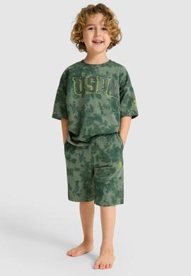 Erkek Çocuk Koyu Yeşil Pijama Takımı - 50327322003