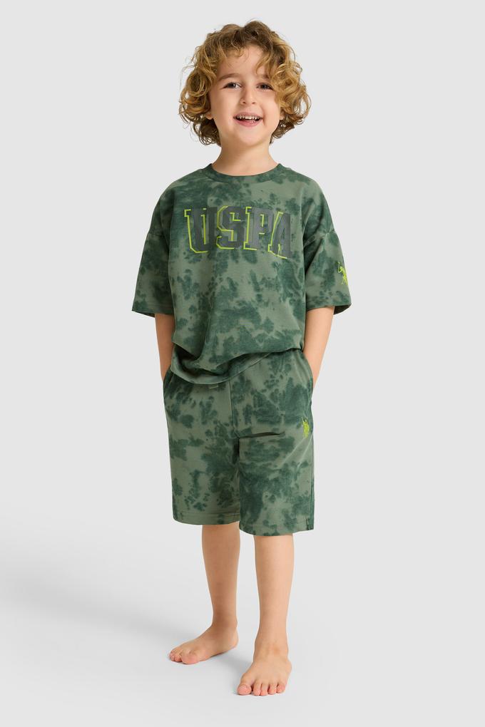 Erkek Çocuk Koyu Yeşil Pijama Takımı