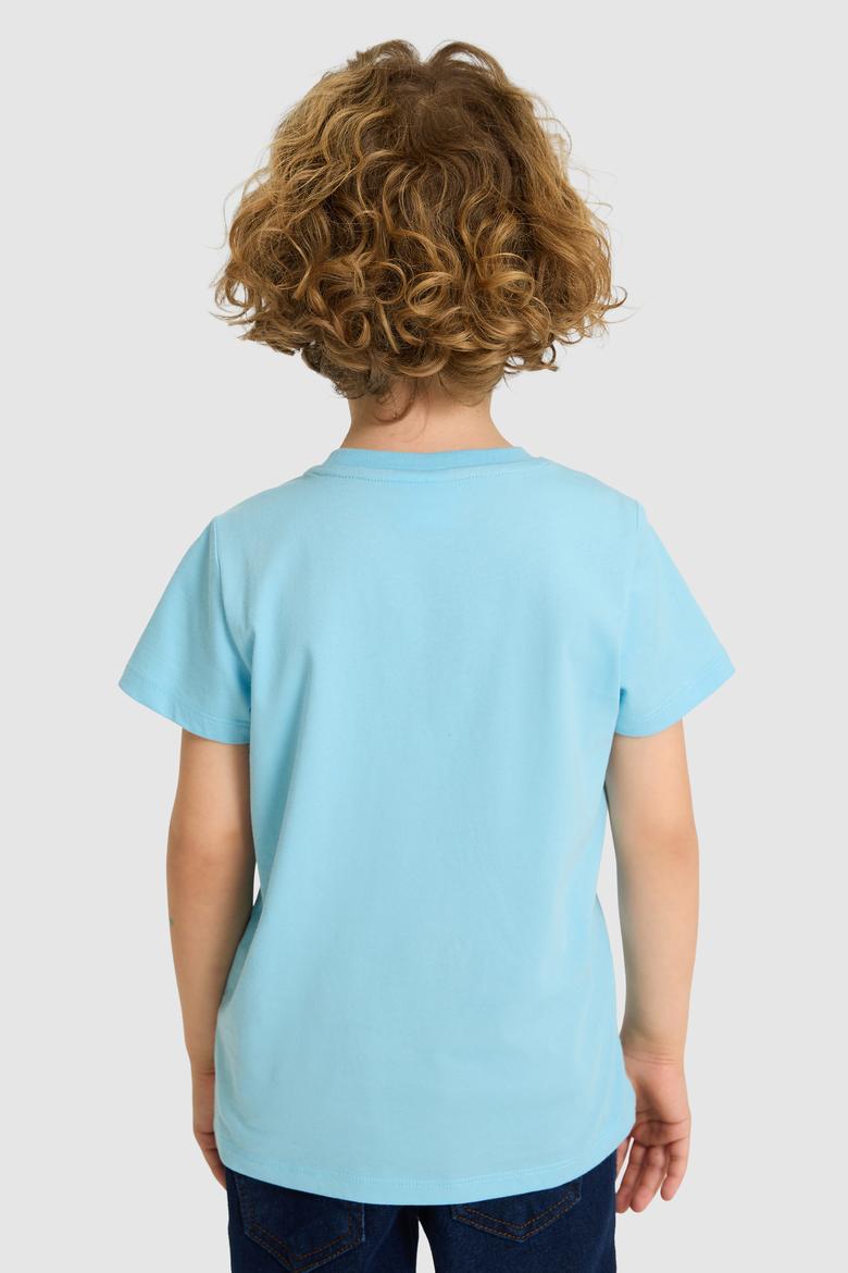 Erkek Çocuk Aqua Bisiklet Yaka Basic Tişört - 50325556002