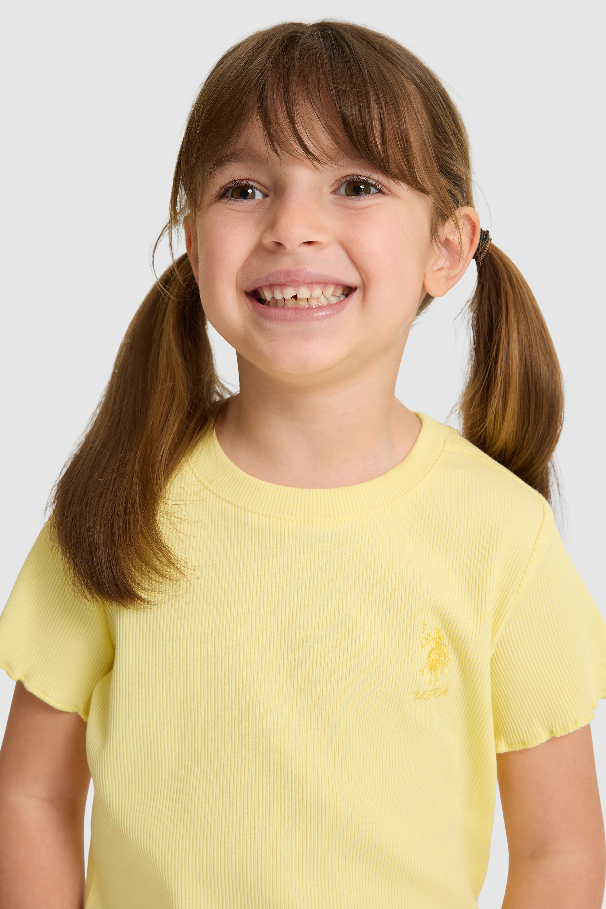 Kız Çocuk Açık Sarı Basic Tişört - 50325610008