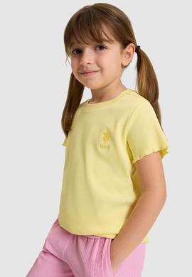 Kız Çocuk Açık Sarı Basic Tişört - 50325610008