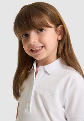 Kız Çocuk Beyaz Basic Tişört - 50328218027