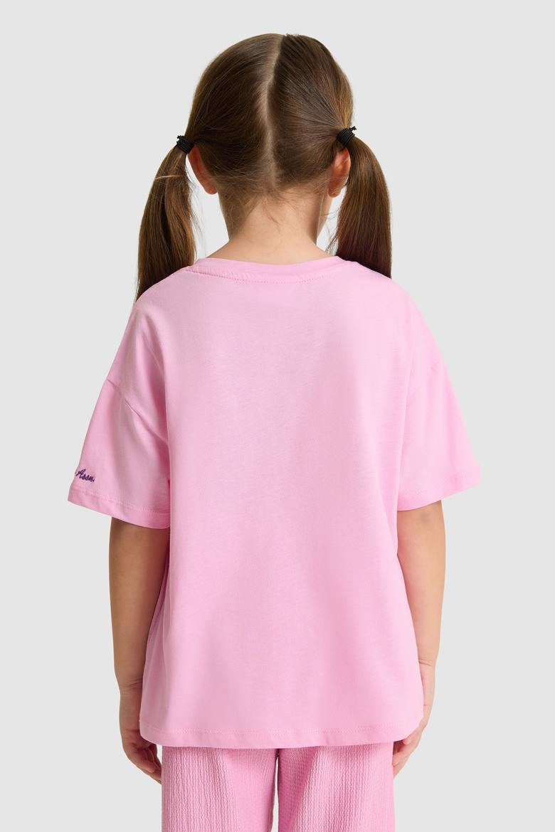Kız Çocuk Pembe Tişört - 50325698032