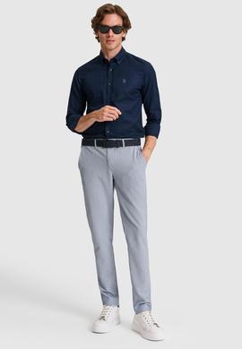 Erkek Lacivert Kanvas Pantolon - 50322361101