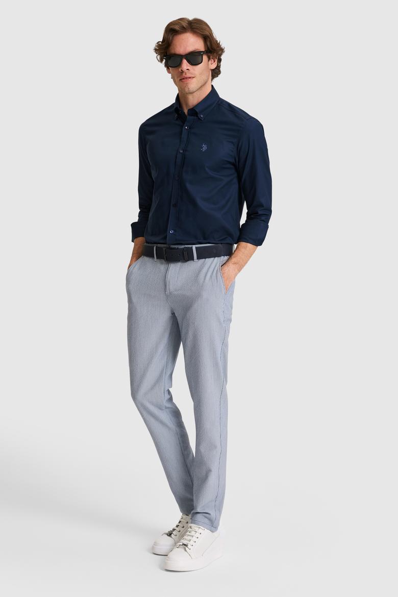 Erkek Lacivert Kanvas Pantolon - 50322361101
