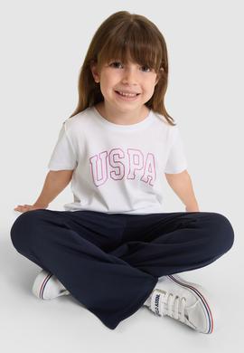 Kız Çocuk Beyaz Basic Tişört - 50325631025