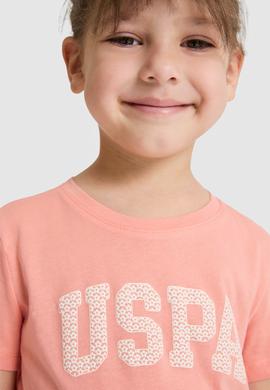 Kız Çocuk Somon Basic Tişört - 50320291081