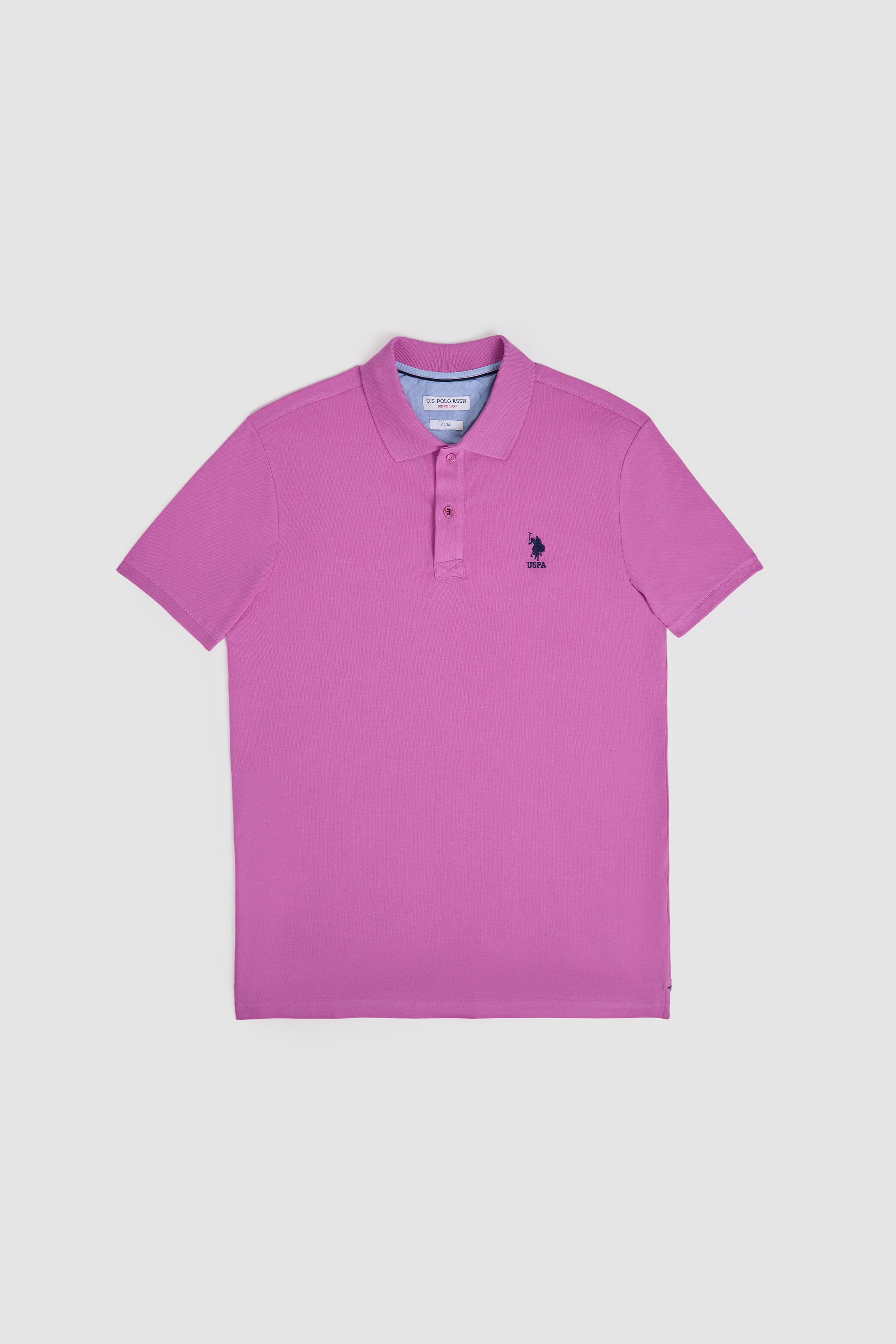 Erkek Menekşe Basic Polo Yaka Tişört - Image 6