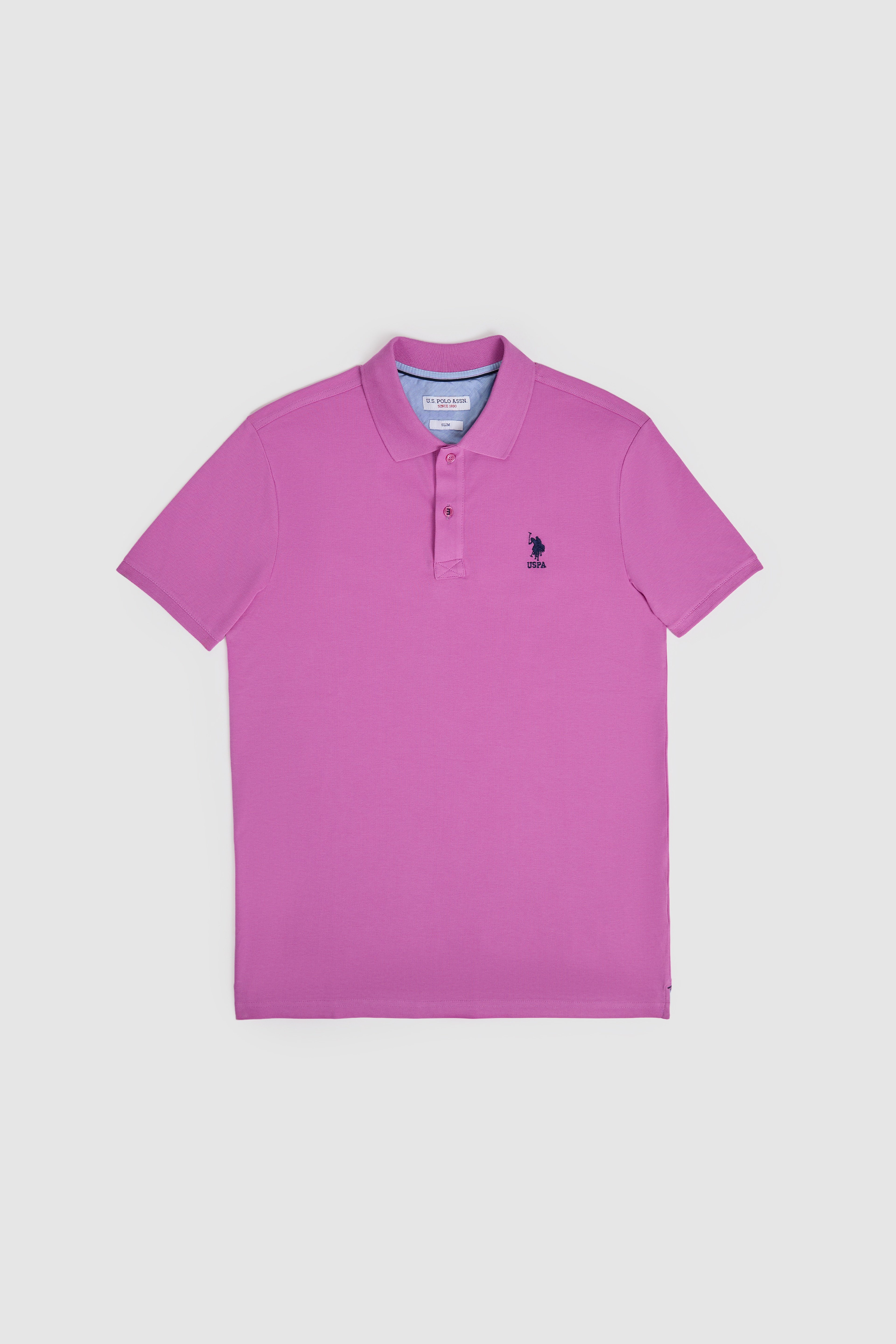 Erkek Menekşe Basic Polo Yaka Tişört