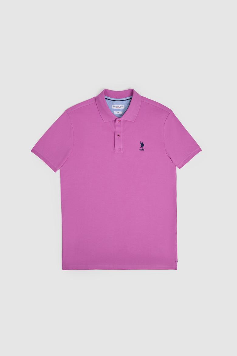 Erkek Menekşe Basic Polo Yaka Tişört - 50245073243