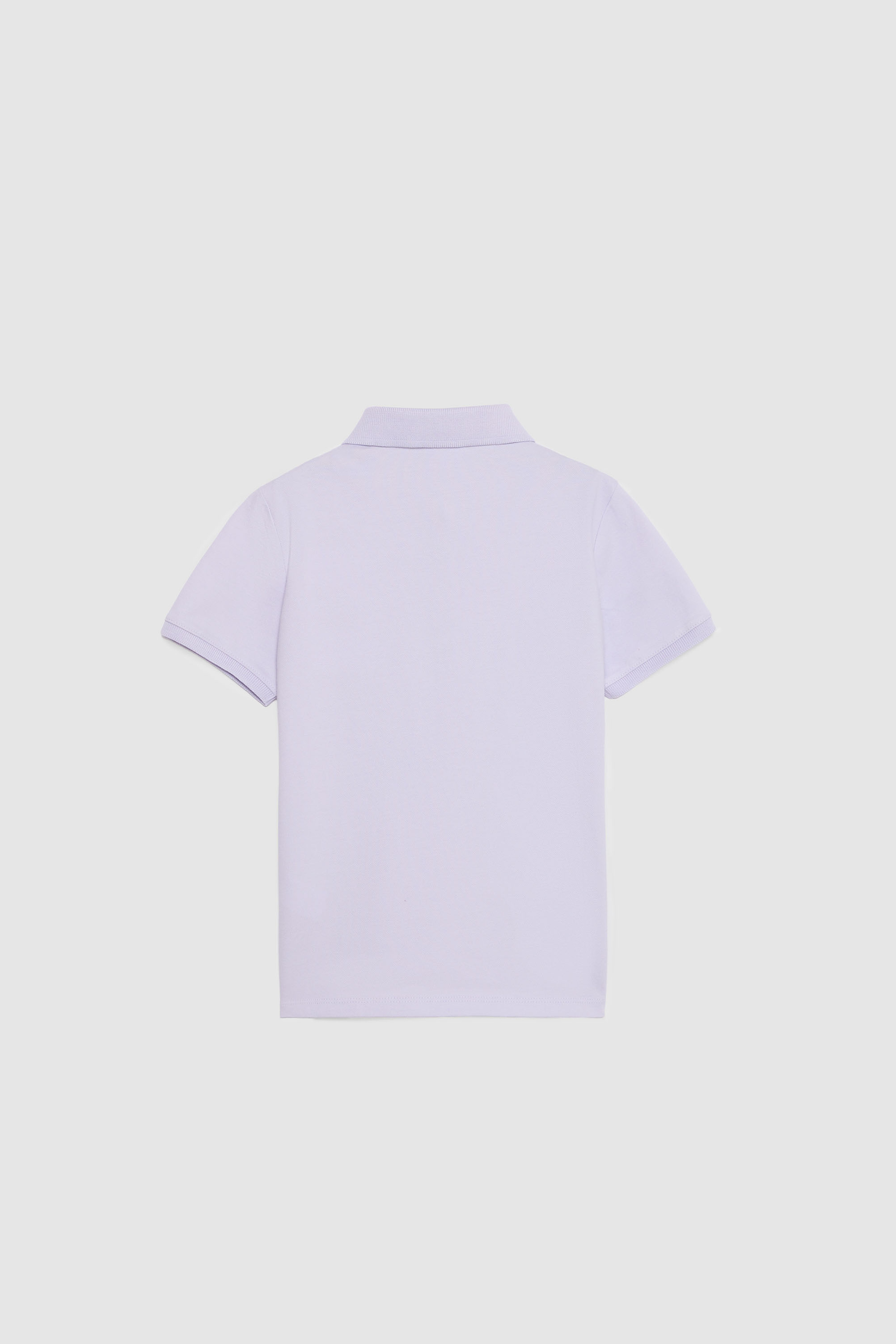 Kız Çocuk Lila Polo Yaka Basic Tişört - Image 2