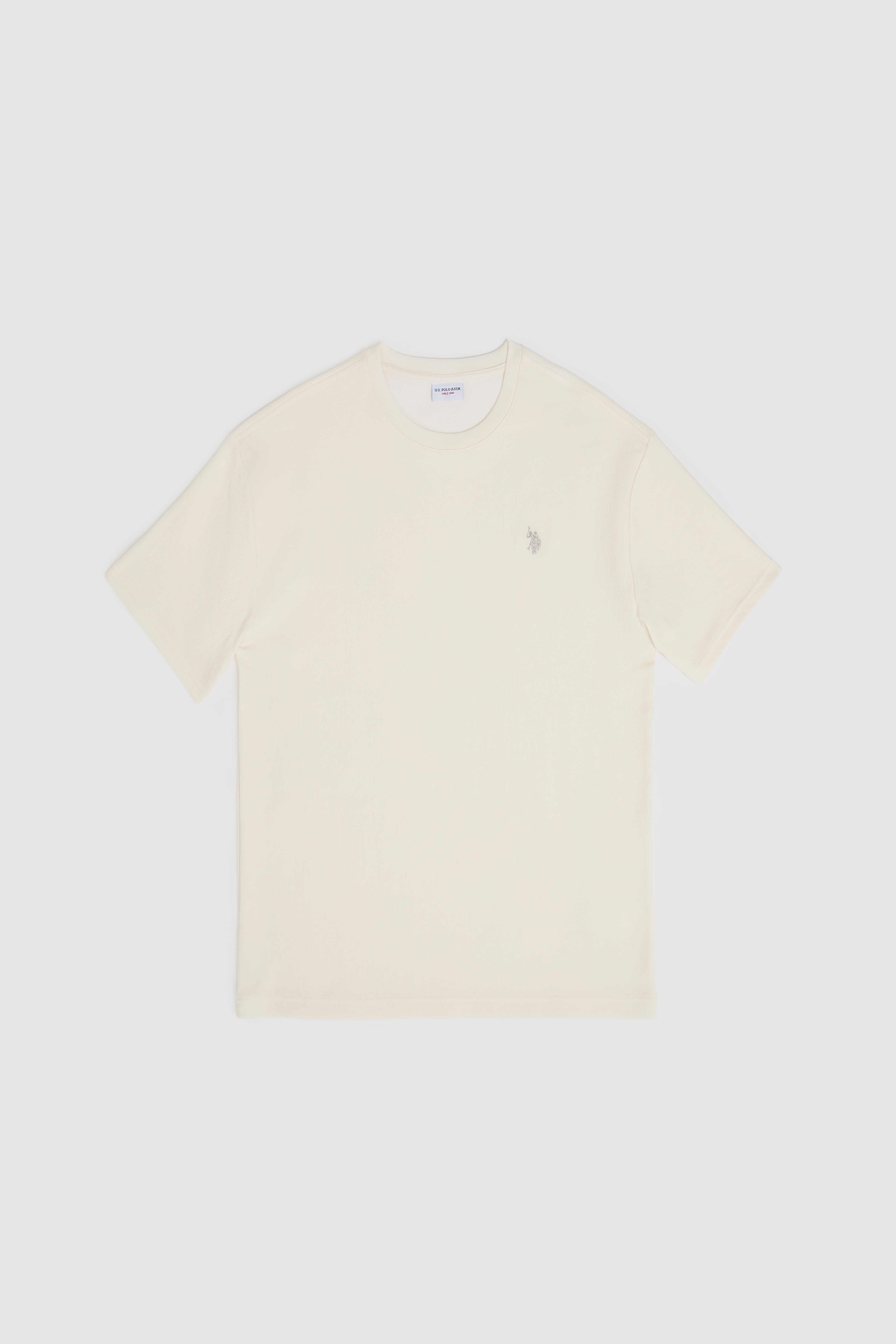 Erkek Comfort Fit Bisiklet Yaka Krem Tişört - Image 6