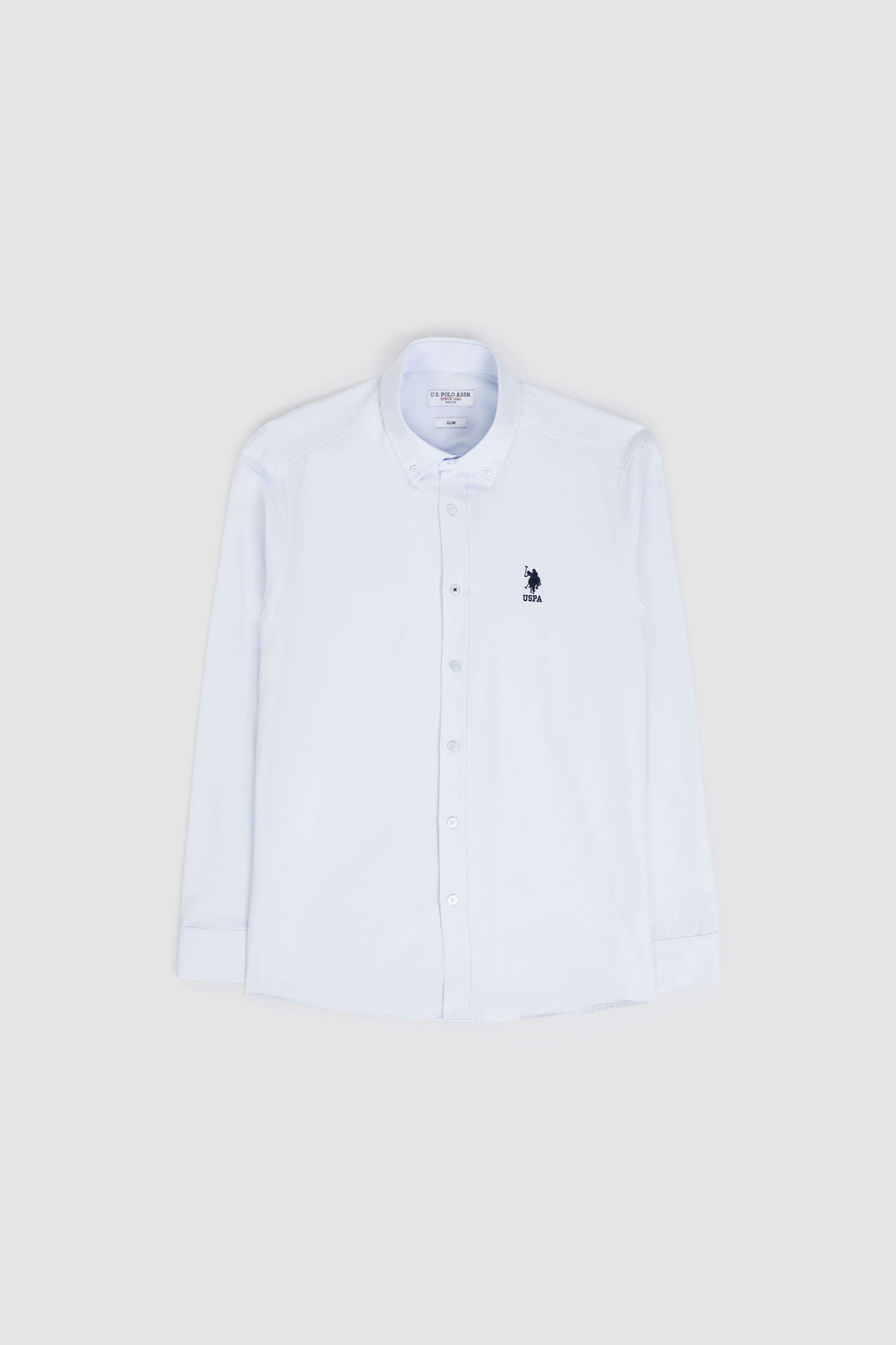 Erkek Açık Mavi Uzun Kollu Basic Gömlek