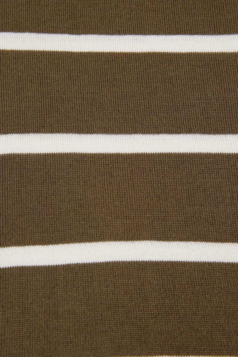 Erkek Regular Fit Bisiklet Yaka Koyu Haki Kazak - 50320045019