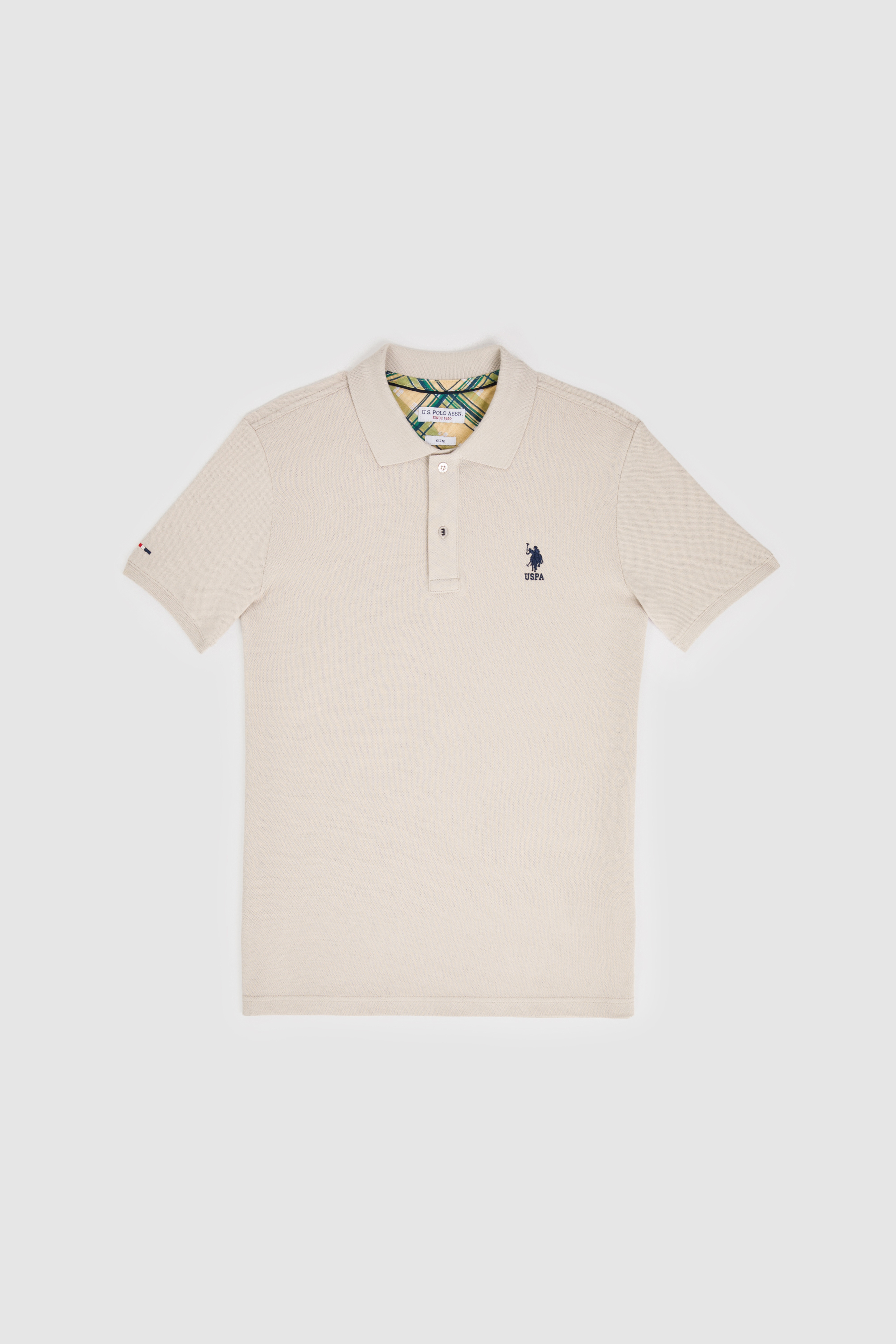 Erkek Slim Fit Polo Yaka Taş Basic Tişört