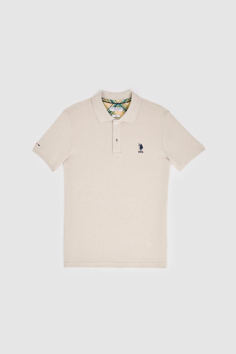 Erkek Slim Fit Polo Yaka Taş Basic Tişört - 50322304177