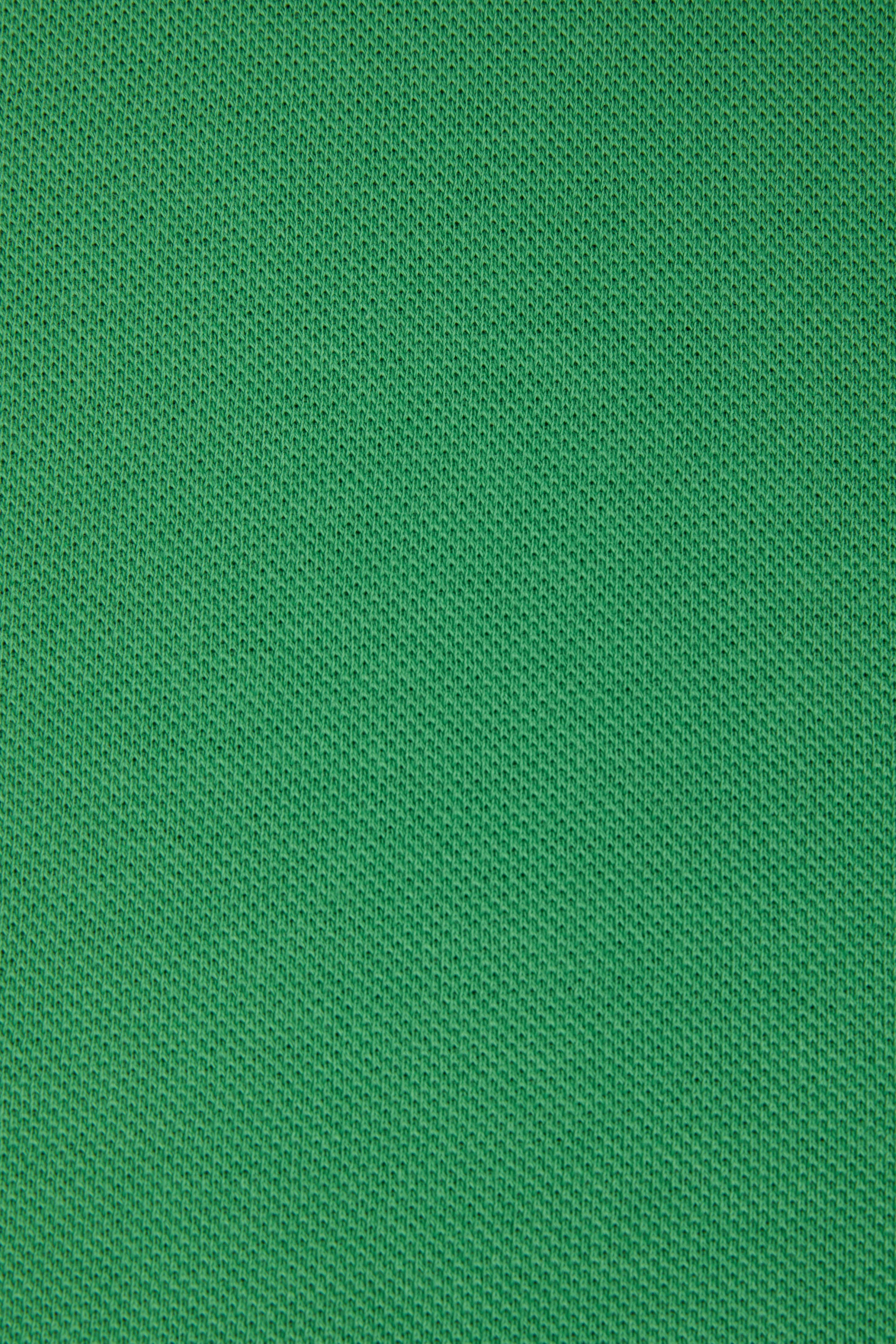 Erkek Slim Fit Polo Yaka Yeşil Basic Tişört - Image 7