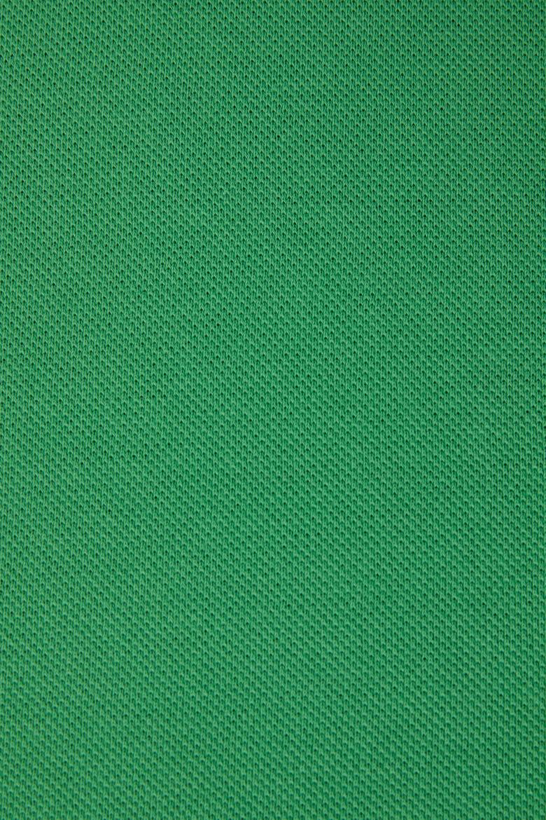 Erkek Slim Fit Polo Yaka Yeşil Basic Tişört - 50322304397