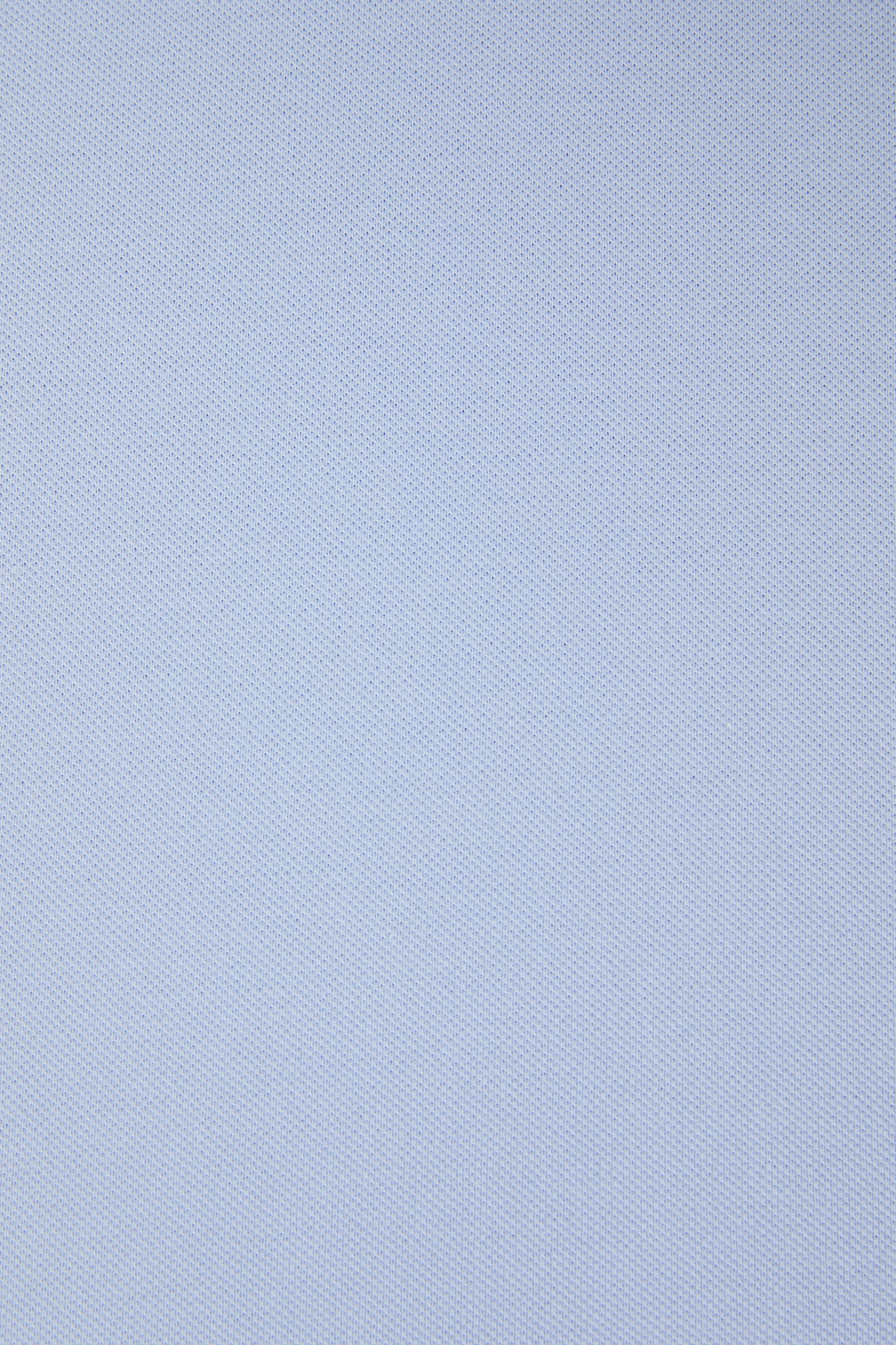 Erkek Slim Fit  Polo Yaka Açık Mavi Basic Tişört - Image 7