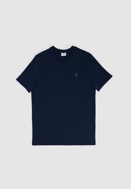 Erkek Regular Fit Bisiklet Yaka Lacivert Basic Tişört - 50322538020