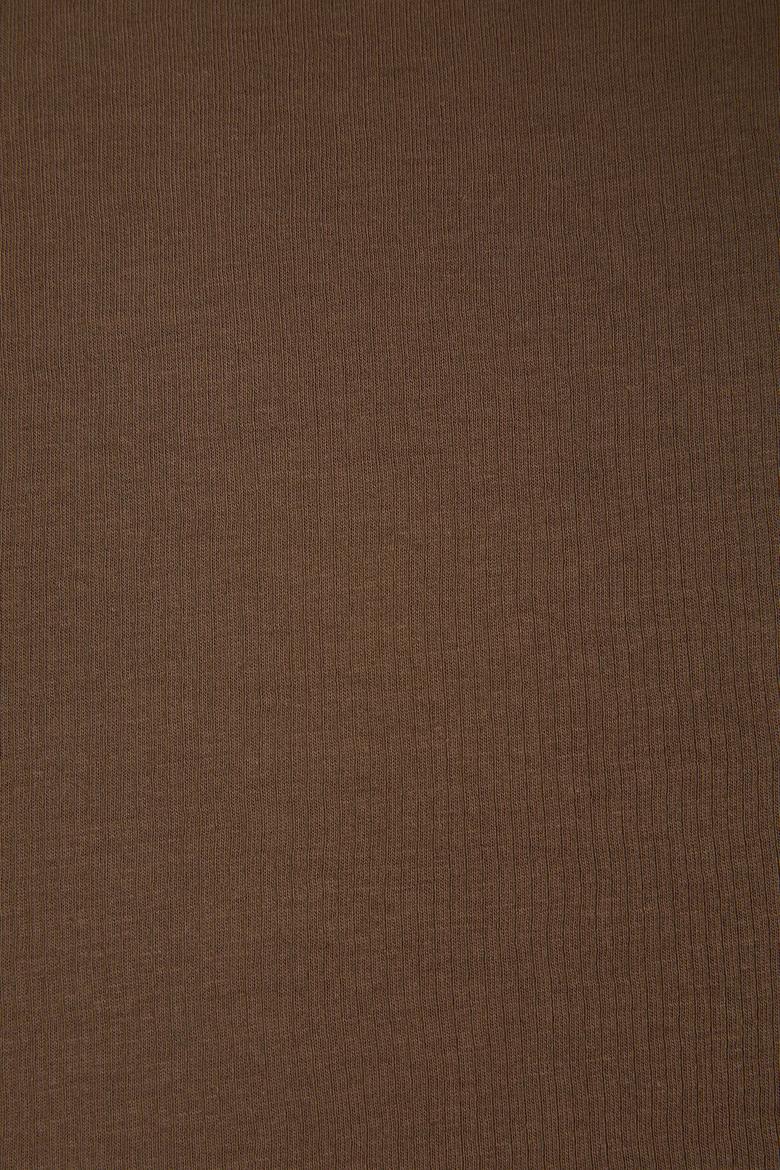 Erkek Comfort Fit Bisiklet Yaka Kahverengi Tişört - 50326967001