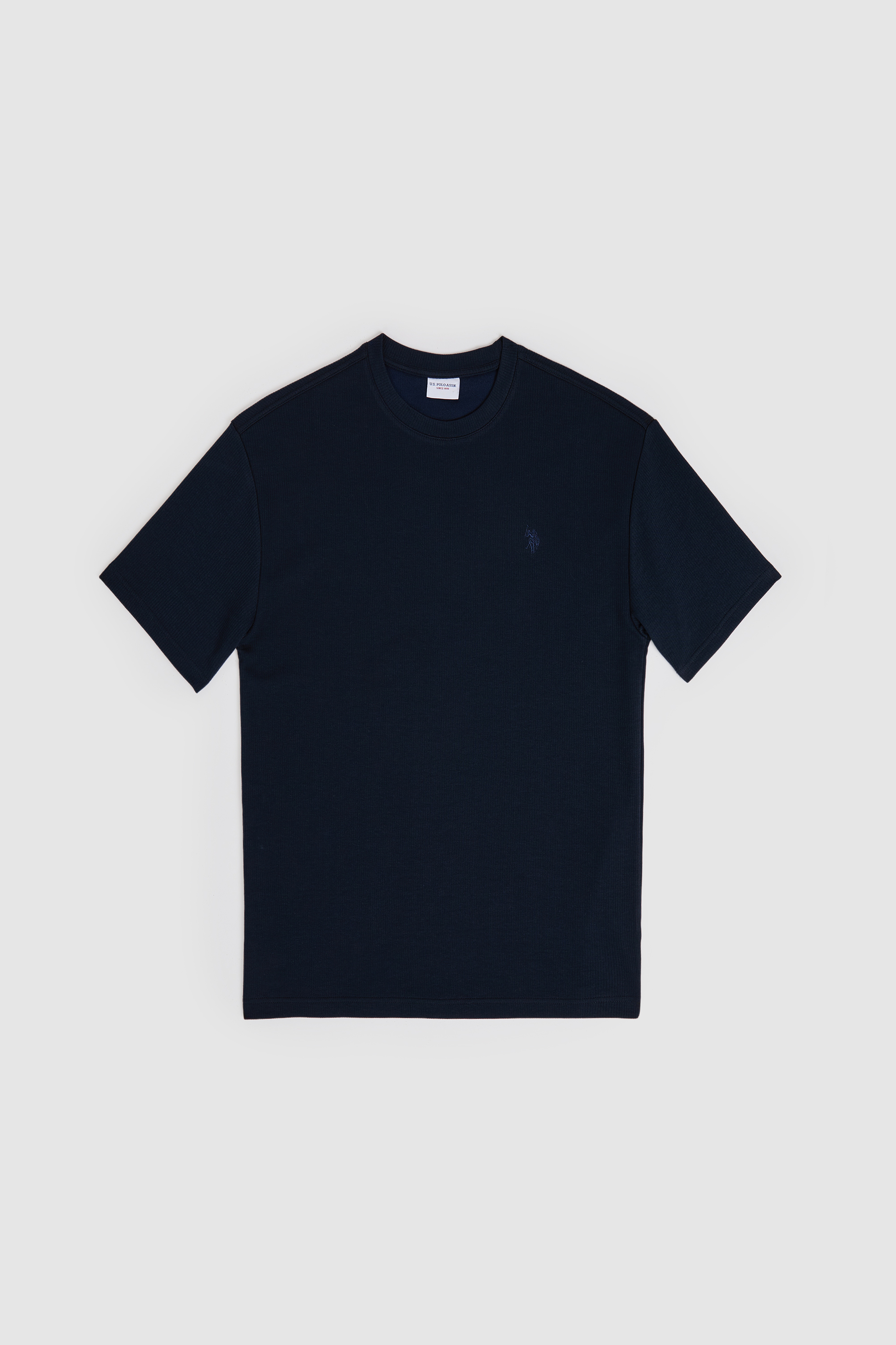 Erkek Comfort Fit Bisiklet Yaka Lacivert Tişört - Image 6
