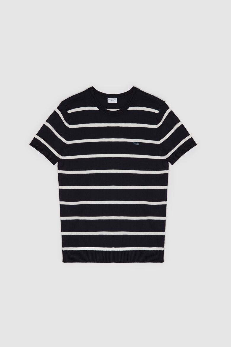 Erkek Regular Fit Bisiklet Yaka Lacivert Kazak - 50320045008