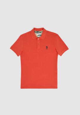 Erkek Slim Fit Polo Yaka Kiremit Basic Tişört - 50322304100