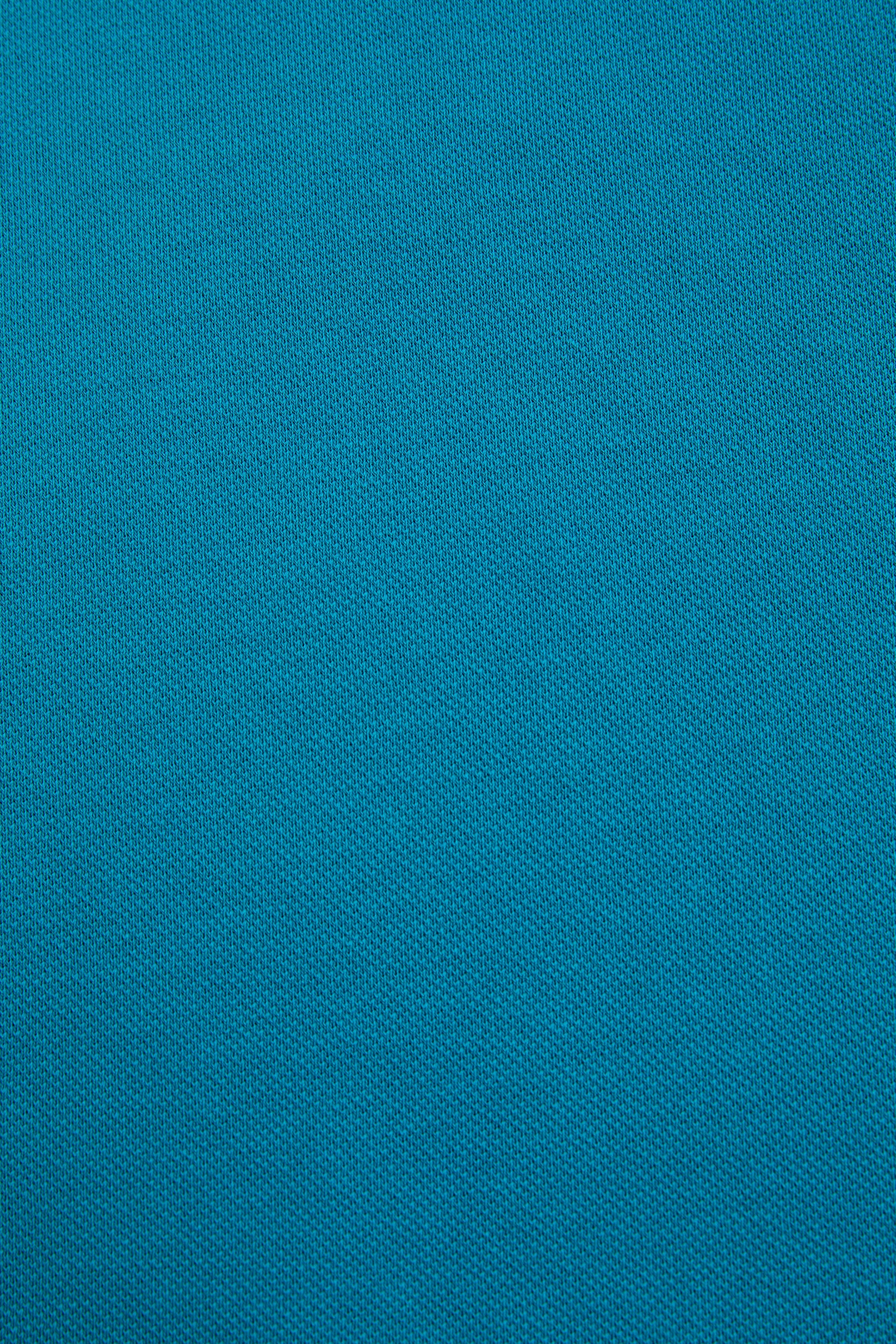 Erkek Slim Fit Polo Yaka Petrol Basic Tişört - Image 7