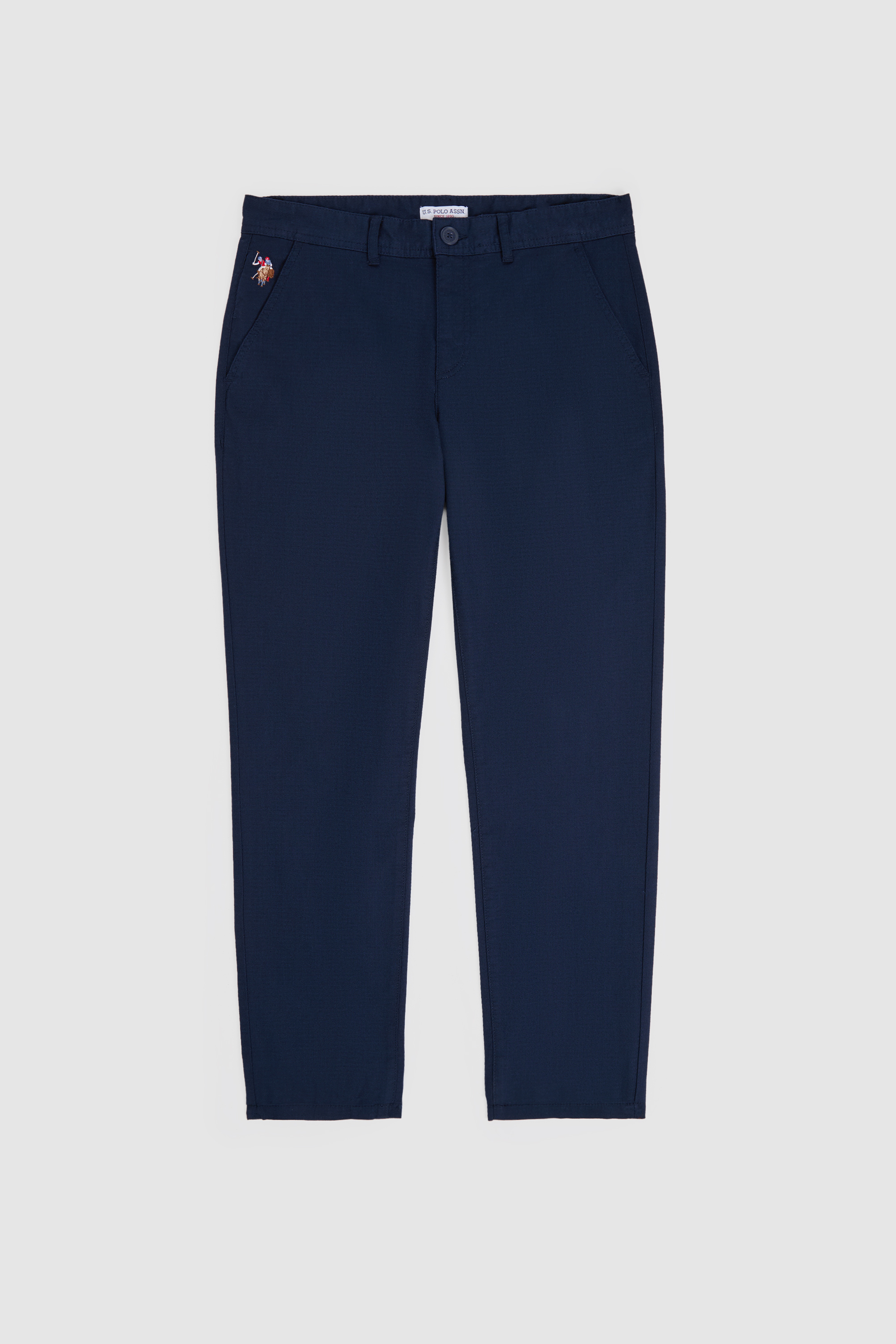 Erkek Lacivert Regular Fit Kanvas Pantolon - Image 6