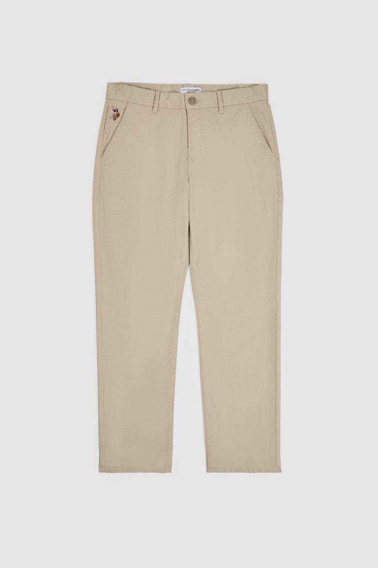 Erkek Açık Haki Regular Fit Kanvas Pantolon - 50322335389