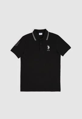 Erkek Siyah Slim Fit Polo Yaka Basic Tişört - 50322384043