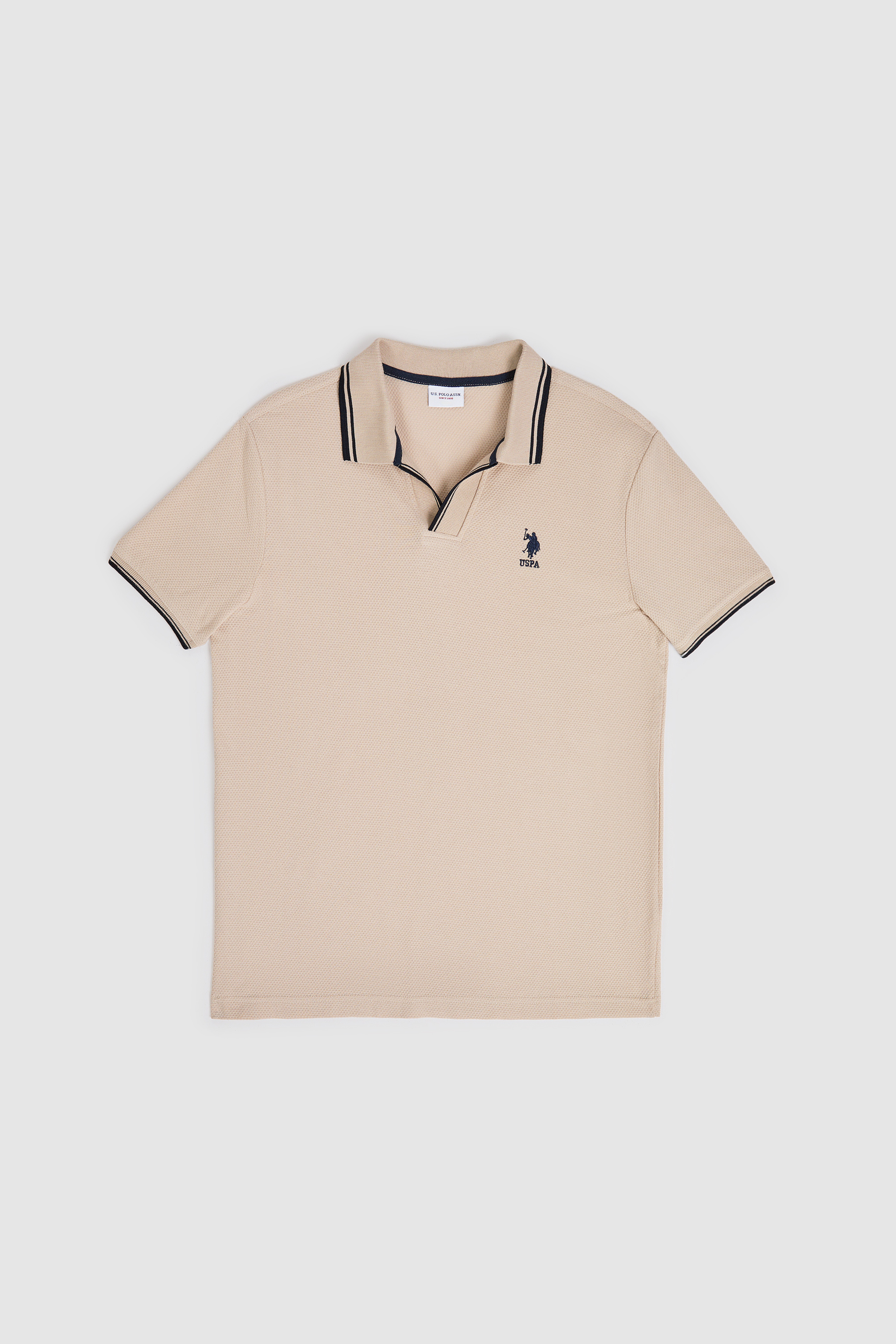 Erkek Slim Fit Polo Yaka Taş Tişört - Image 6