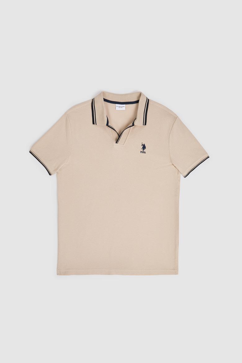 Erkek Slim Fit Polo Yaka Taş Tişört - 50323894052