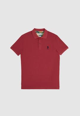 Erkek Slim Fit Polo Yaka Vişne Basic Tişört - 50324998021