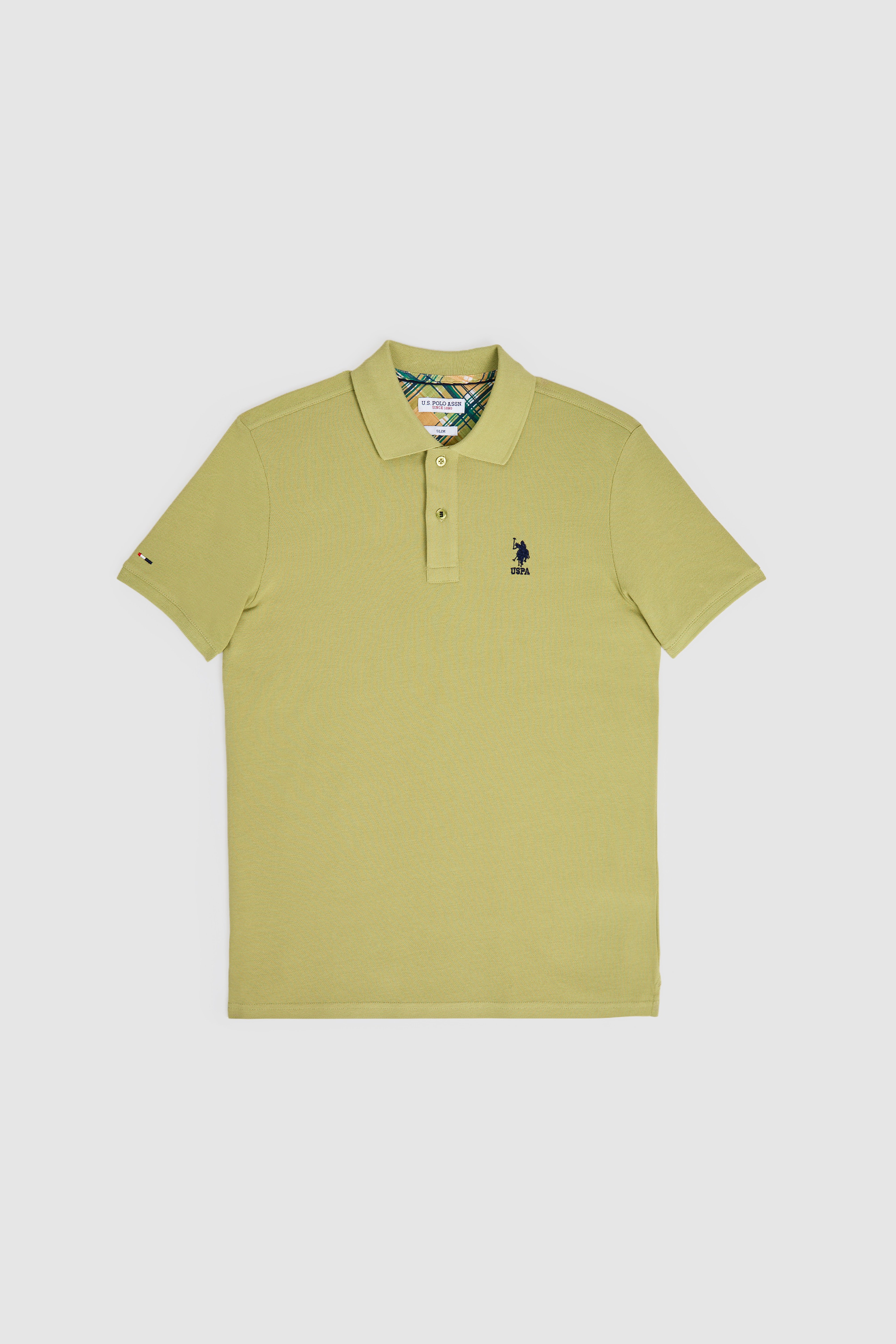 Erkek Slim Fit Polo Yaka Çağla Basic Tişört - Image 6