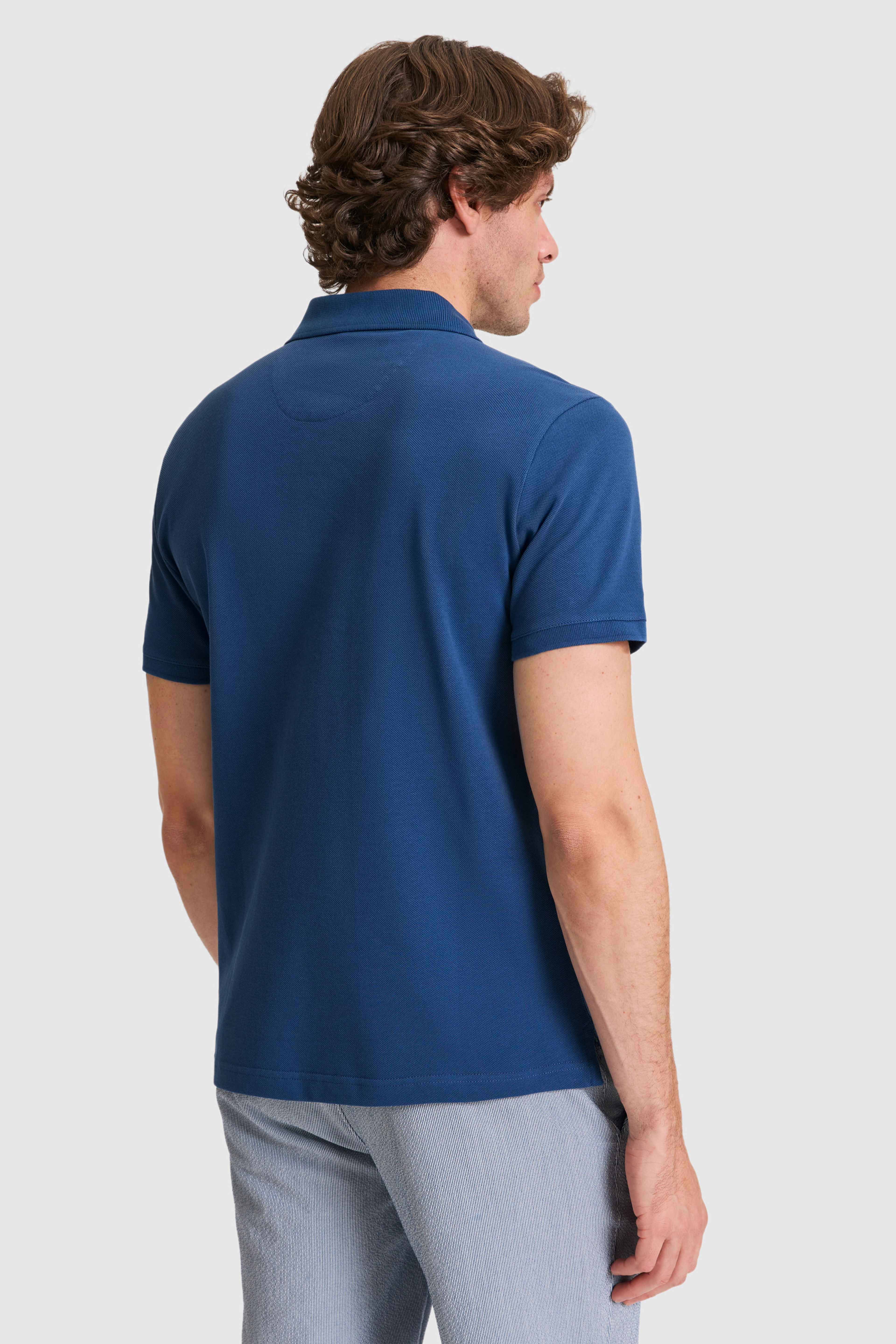 Erkek Açık Lacivert Basic Tişört - Image 5